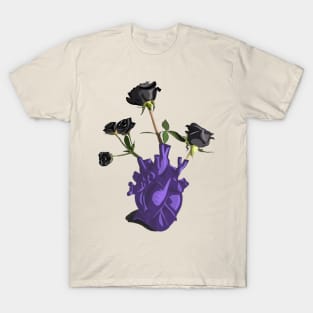 black rose heart T-Shirt